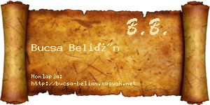 Bucsa Belián névjegykártya